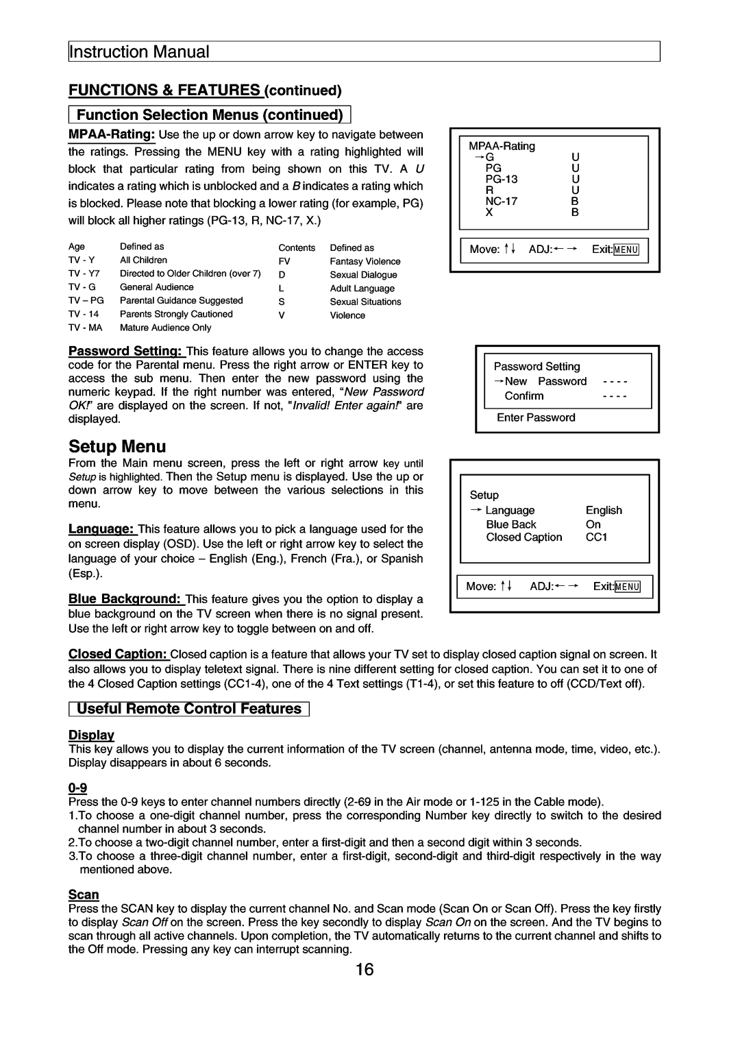 Apex Digital PF2020, PF3230, PF3220, PF2030, PF2720, PF2730 instruction manual 