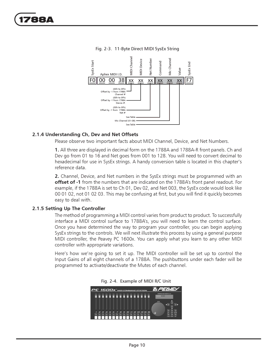 Aphex Systems 1788a instruction manual Understanding Ch, Dev and Net Offsets, Setting Up The Controller 