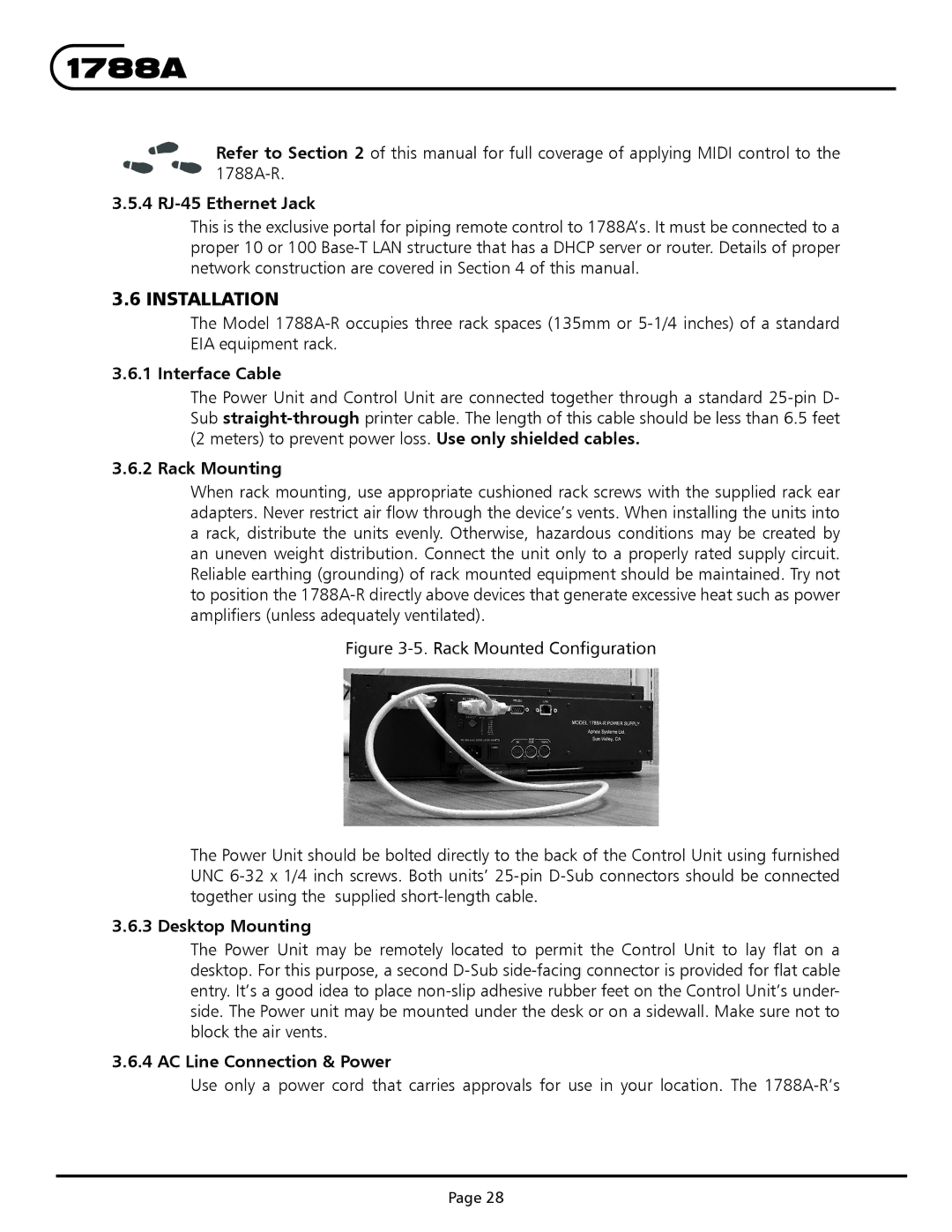 Aphex Systems 1788a instruction manual Installation 