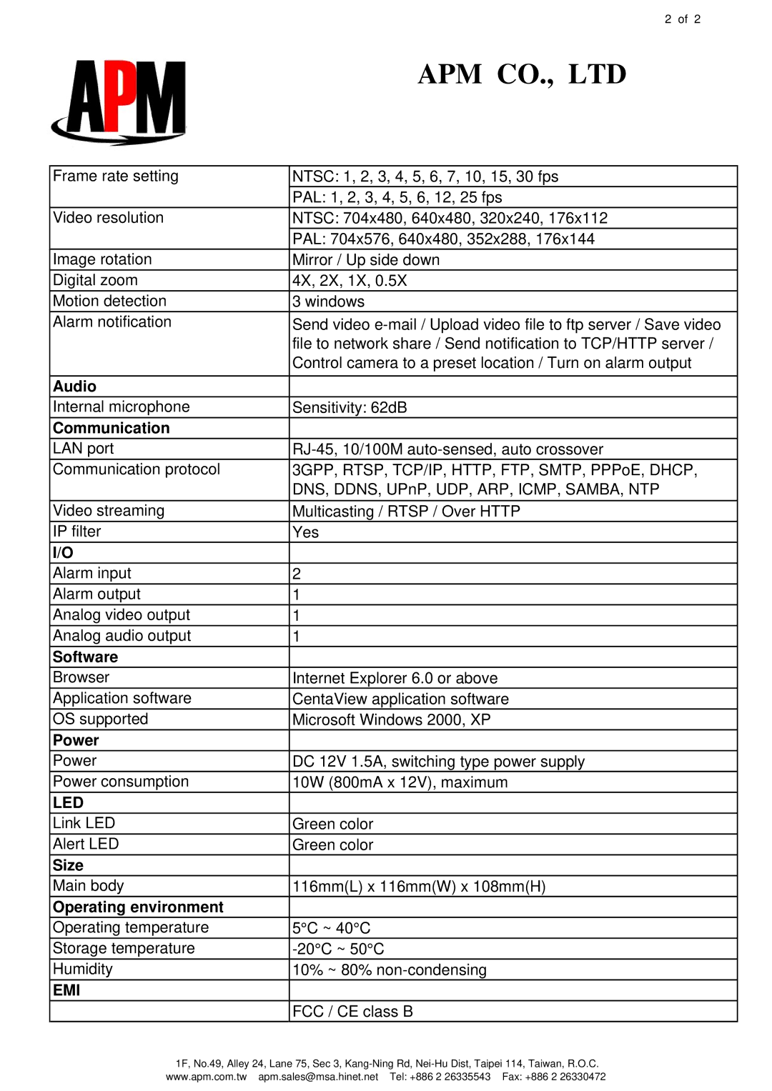 APM AAL-9681, AAL-9683, AAL-9682 specifications Led, Emi 