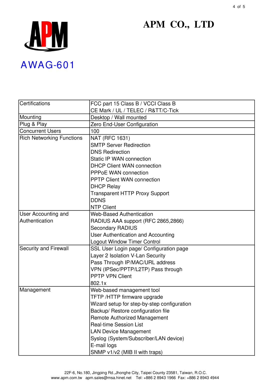 APM AWAG-601 manual Ddns 