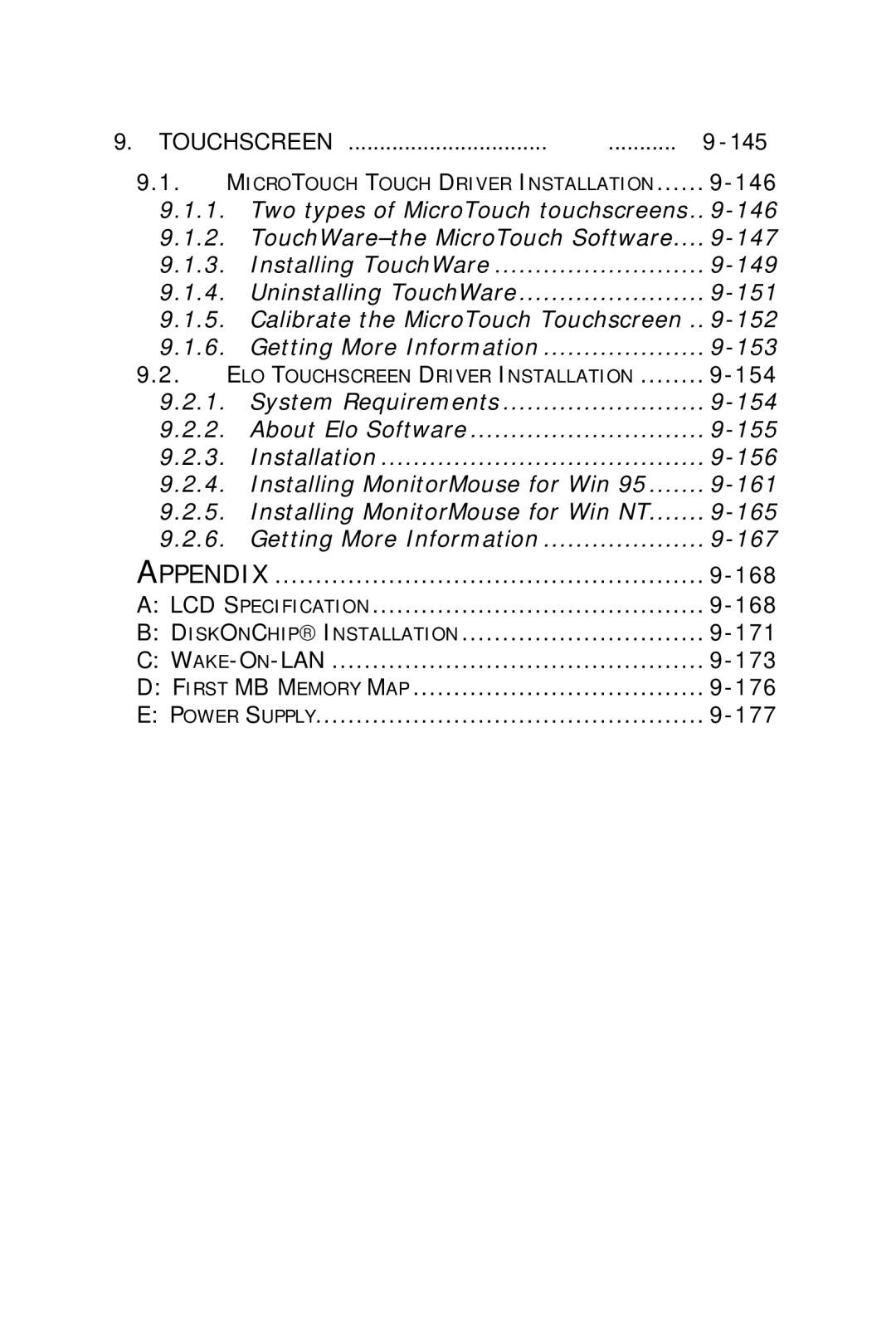 Apollo 150, 120 user manual Touchscreen, 145 