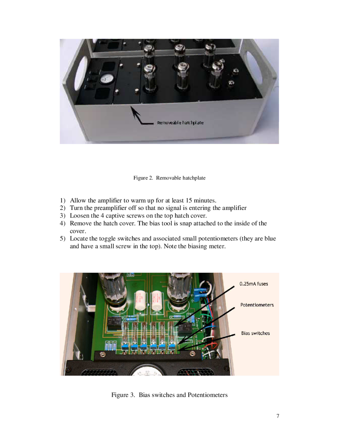 Apollo 645-062 owner manual Bias switches and Potentiometers 