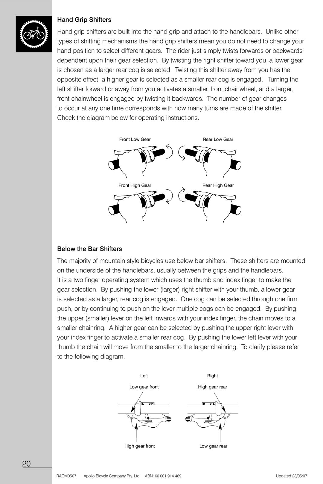 Apollo Radius manual Left 