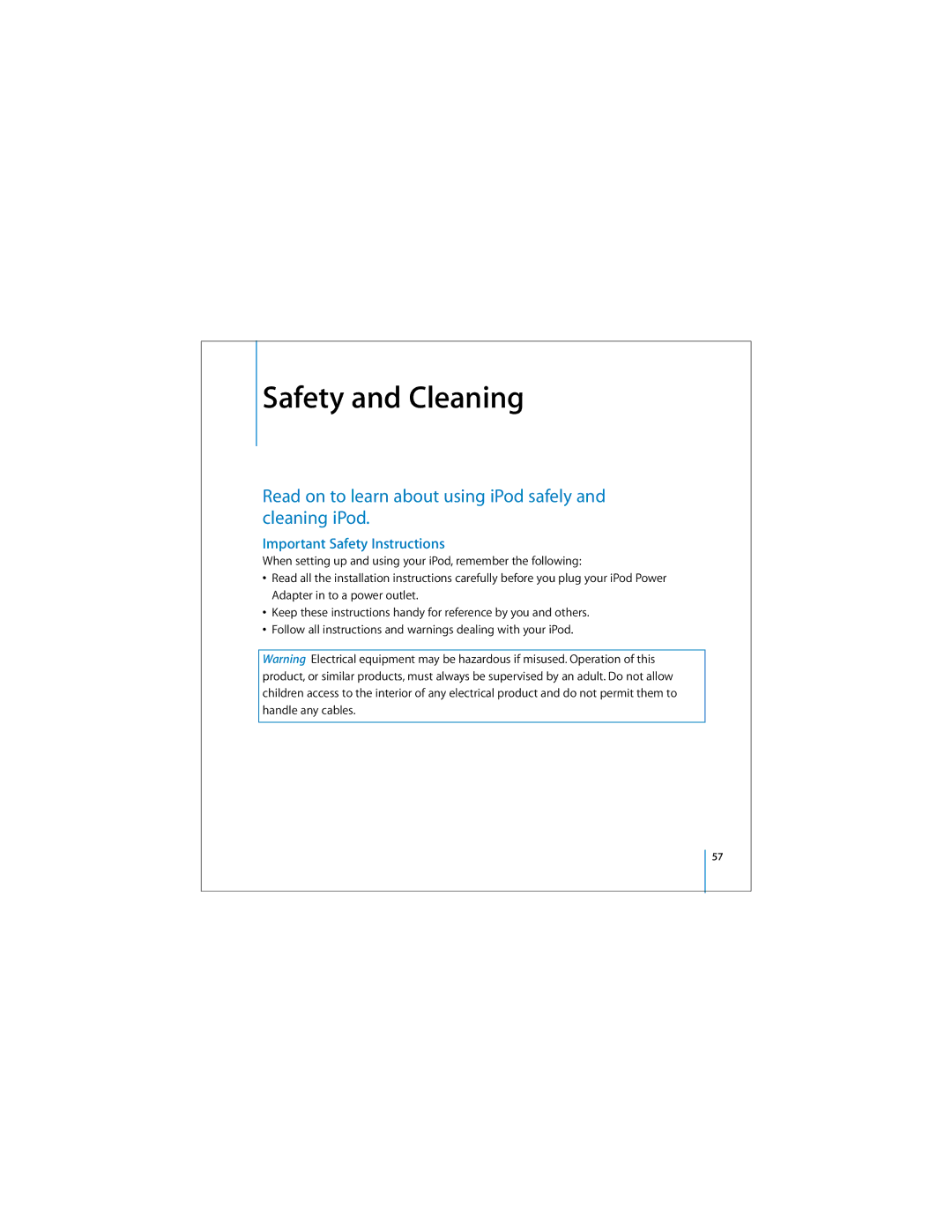 Apple 019-0245 manual Safety and Cleaning, Important Safety Instructions 