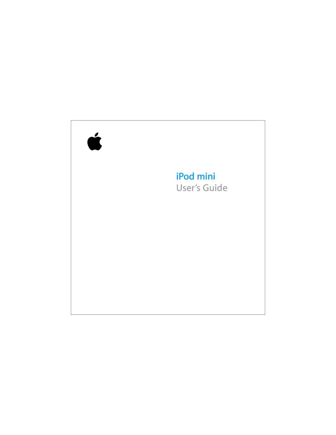 Apple 019-0497 manual IPod mini User’s Guide 