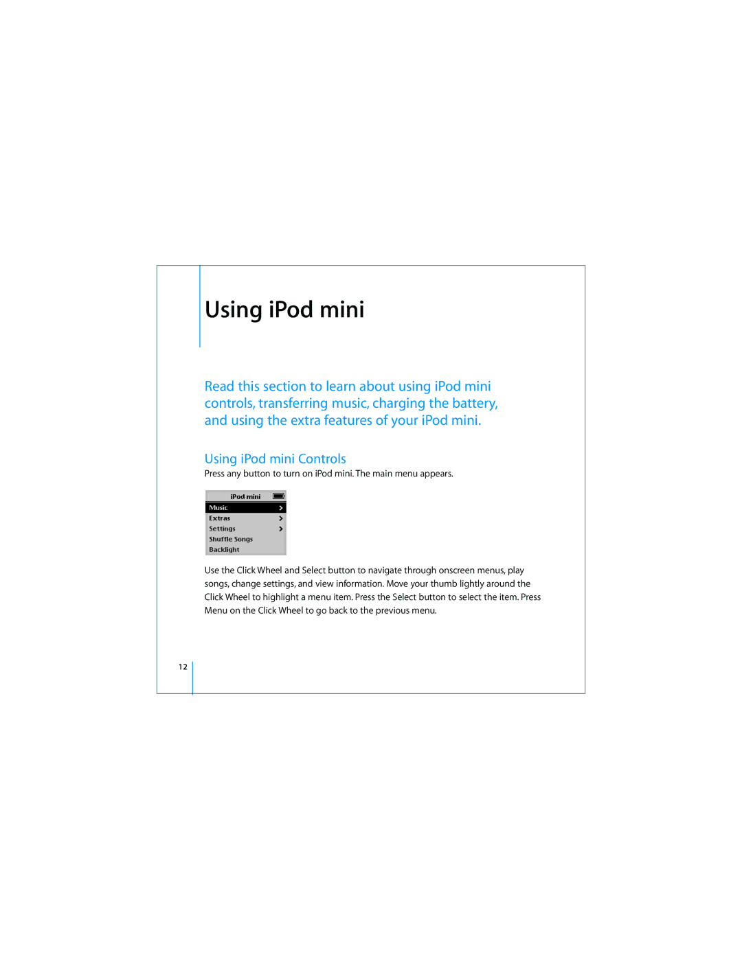 Apple 019-0497 manual Using iPod mini 