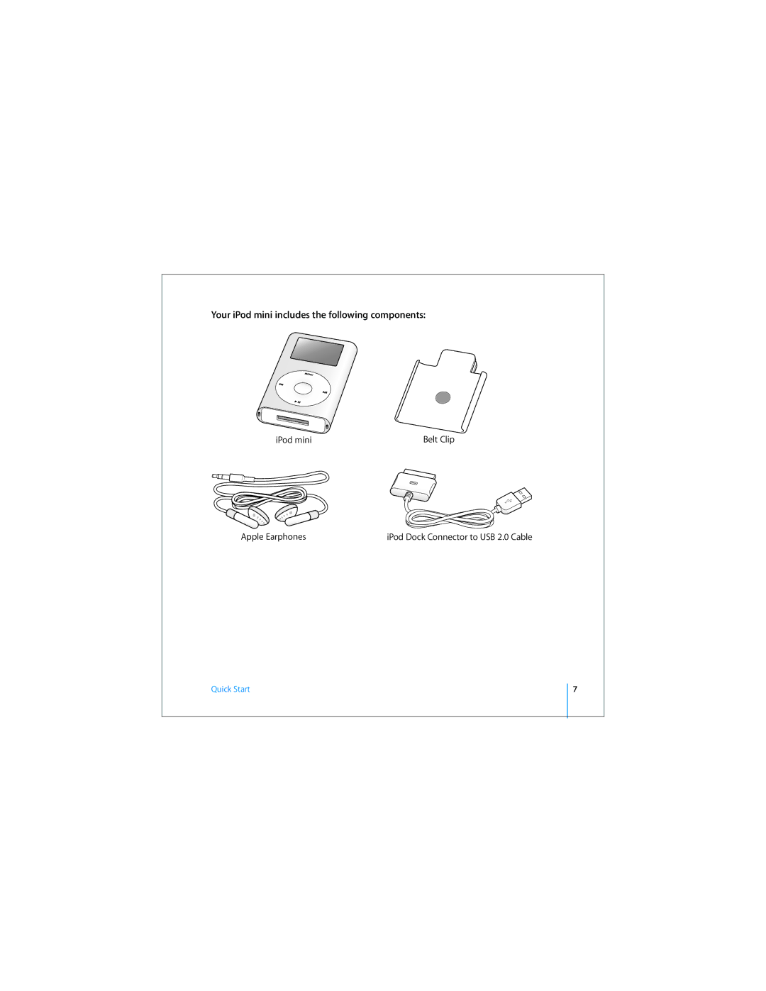 Apple 019-0497 manual Your iPod mini includes the following components 