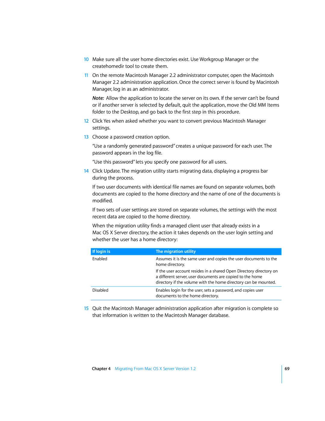 Apple 034-2344 manual If login is Migration utility 