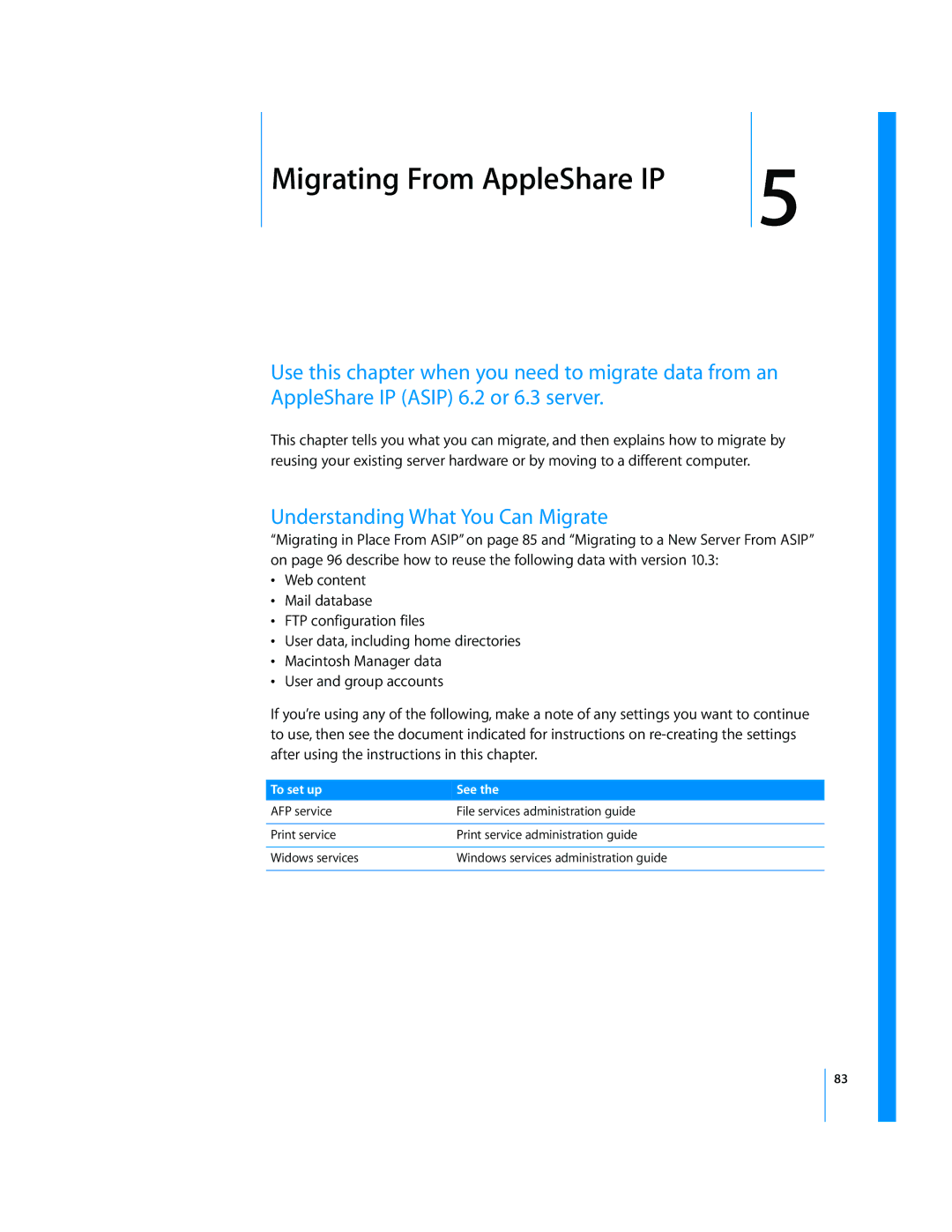 Apple 034-2344 manual Migrating From AppleShare IP 