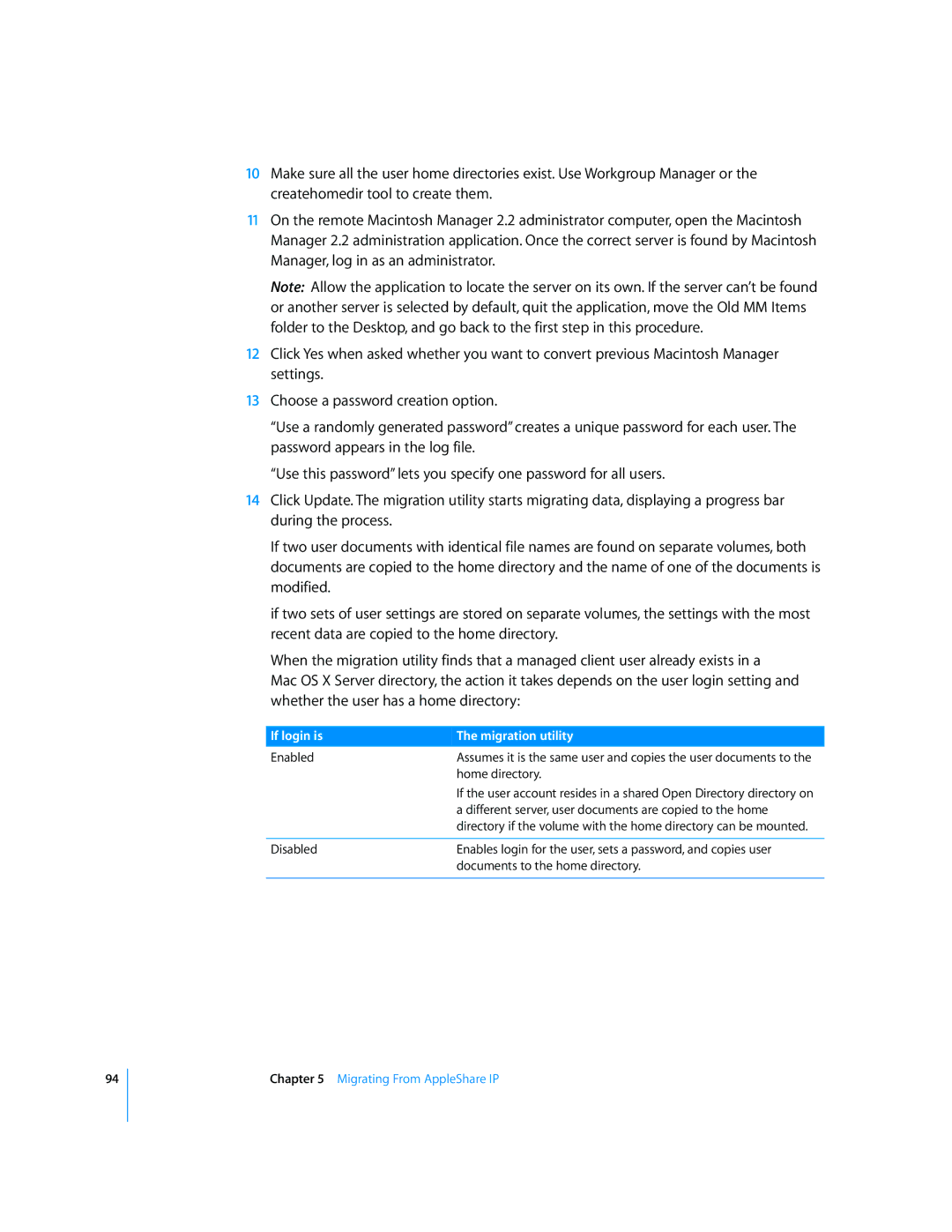 Apple 034-2344 manual If login is Migration utility 