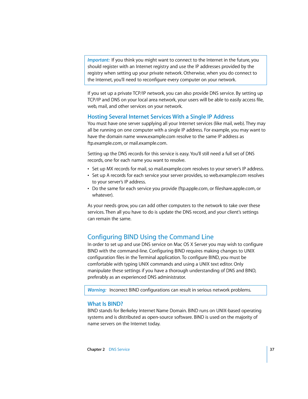 Apple 034-2351_Cvr Configuring Bind Using the Command Line, Hosting Several Internet Services With a Single IP Address 