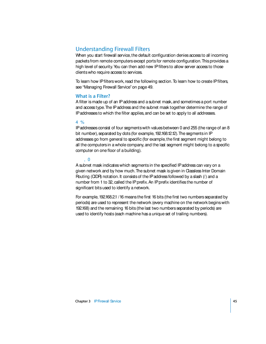 Apple 034-2351_Cvr manual Understanding Firewall Filters, What is a Filter?, IP Address, Subnet Mask 