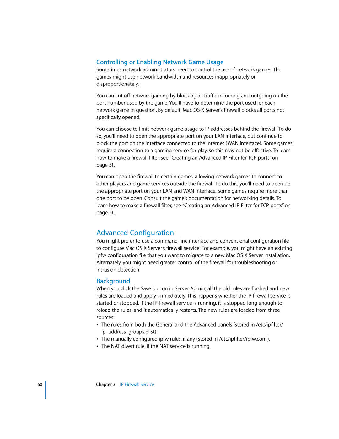 Apple 034-2351_Cvr manual Advanced Configuration, Controlling or Enabling Network Game Usage, Background 