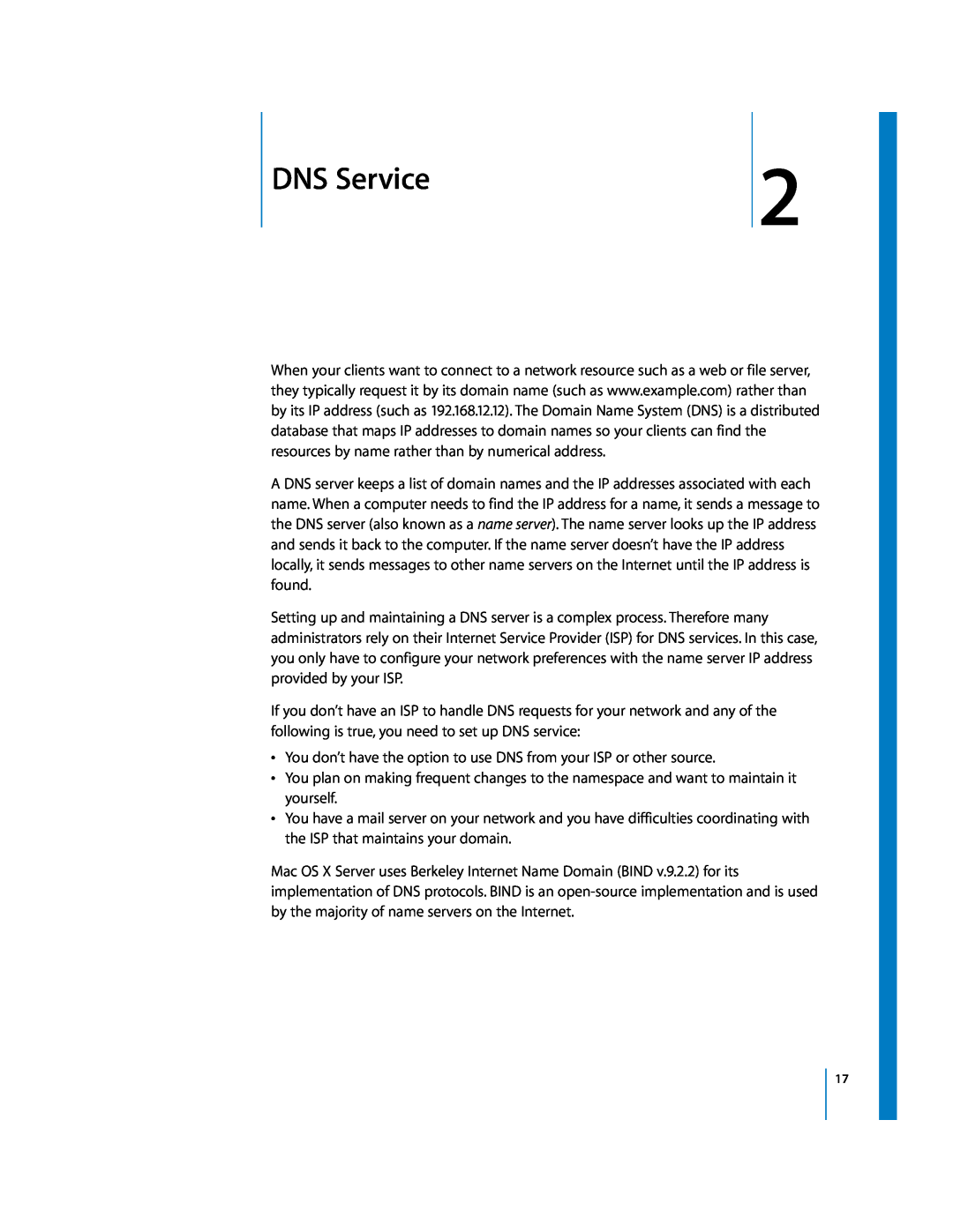 Apple 034-2351_Cvr manual DNS Service 