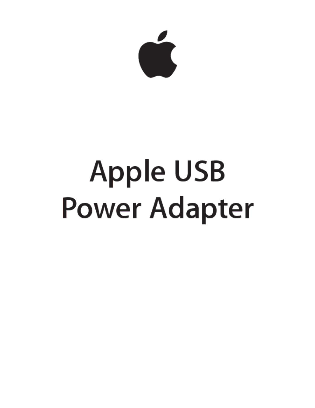 Apple 034-4921-A manual Apple USB Power Adapter 