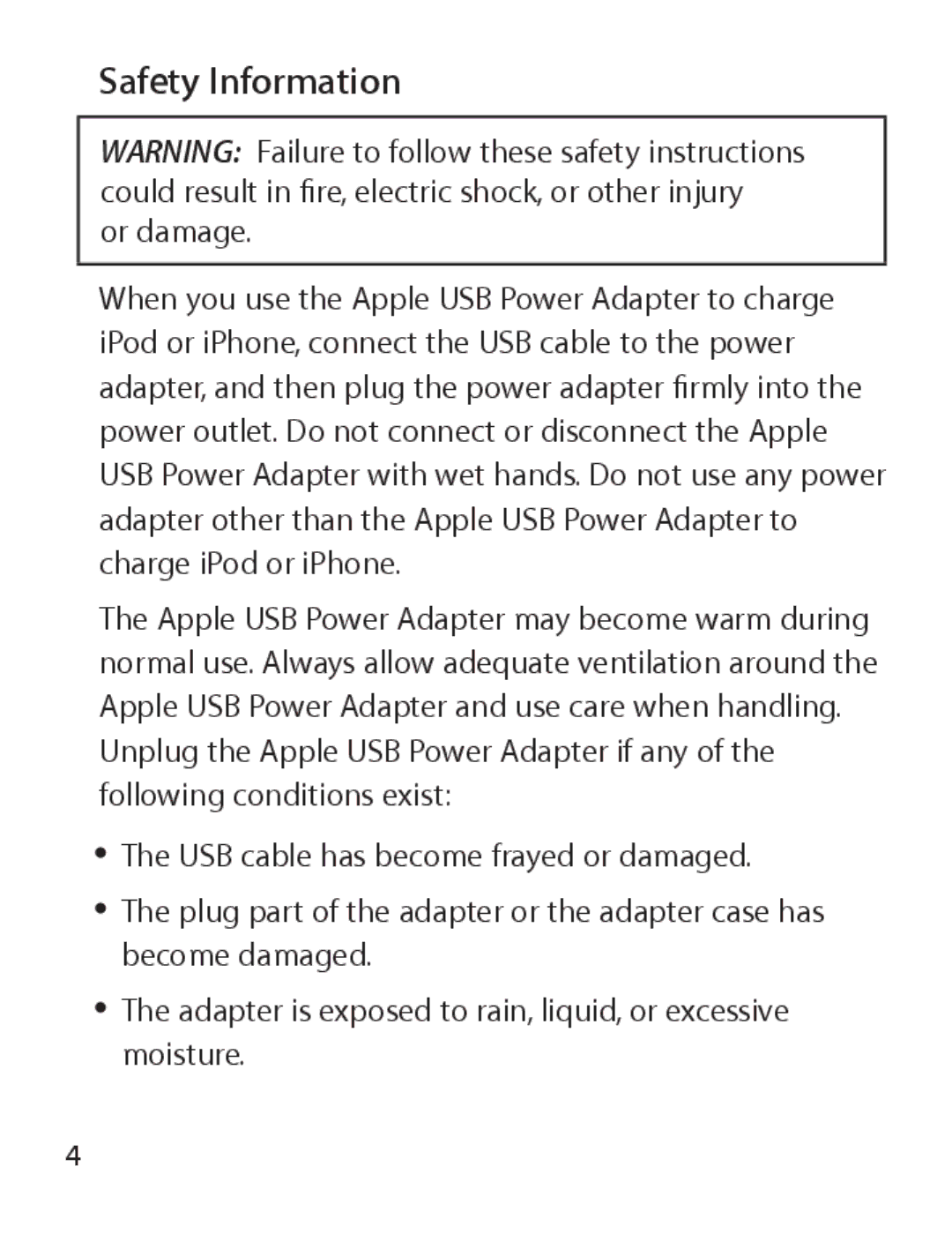 Apple 034-4921-A manual Safety Information 