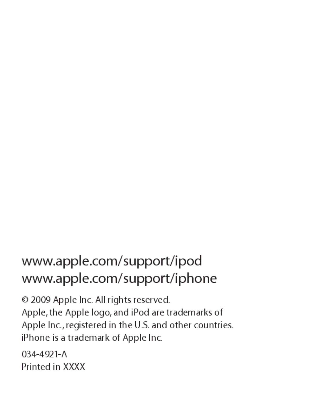 Apple 034-4921-A manual Printed 