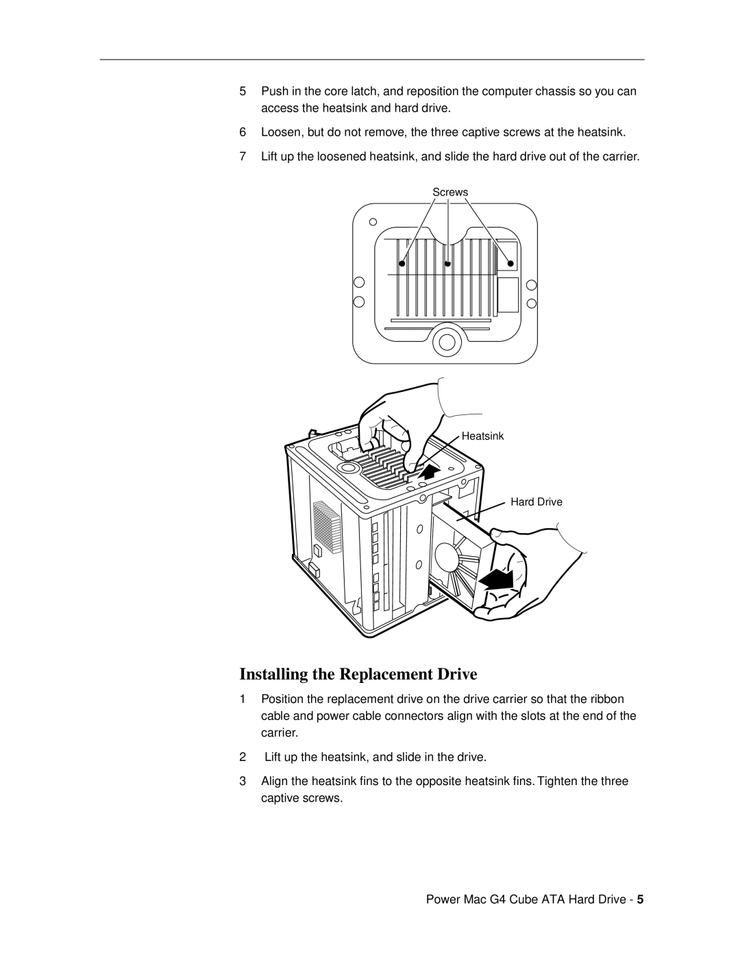 Apple 073-0541 warranty Installing the Replacement Drive 