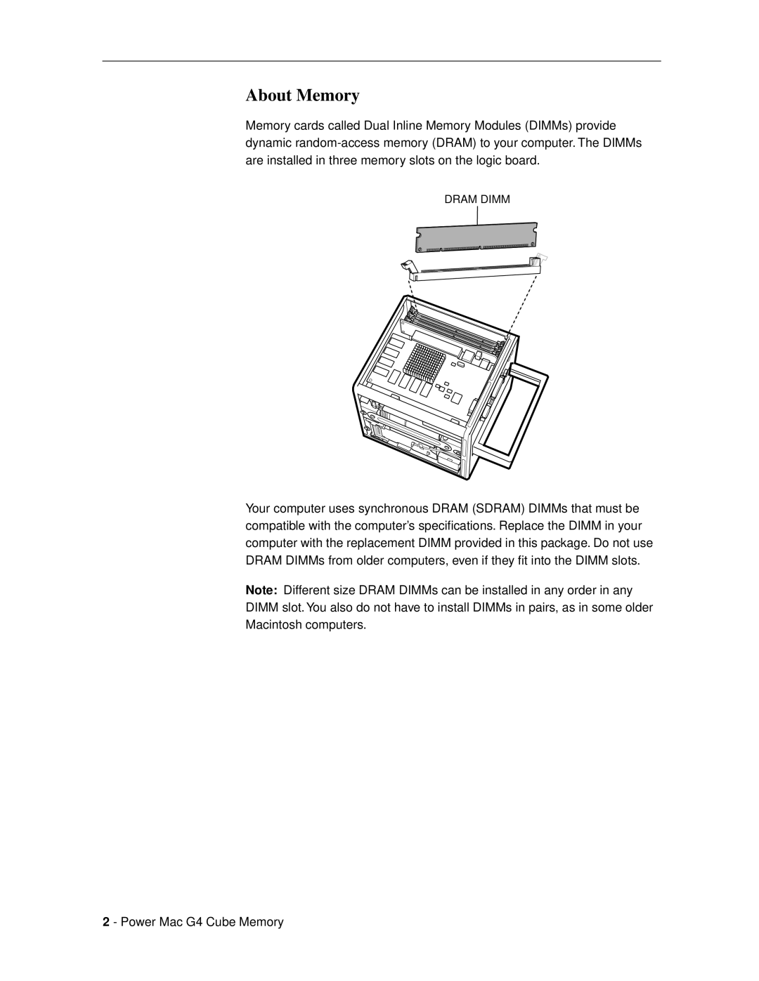 Apple 073-0544 warranty About Memory 