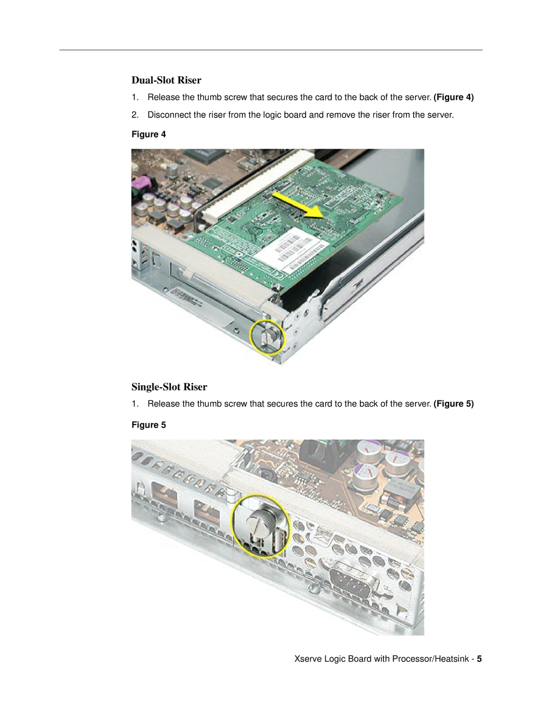 Apple 073-0711 warranty Dual-Slot Riser, Single-Slot Riser 