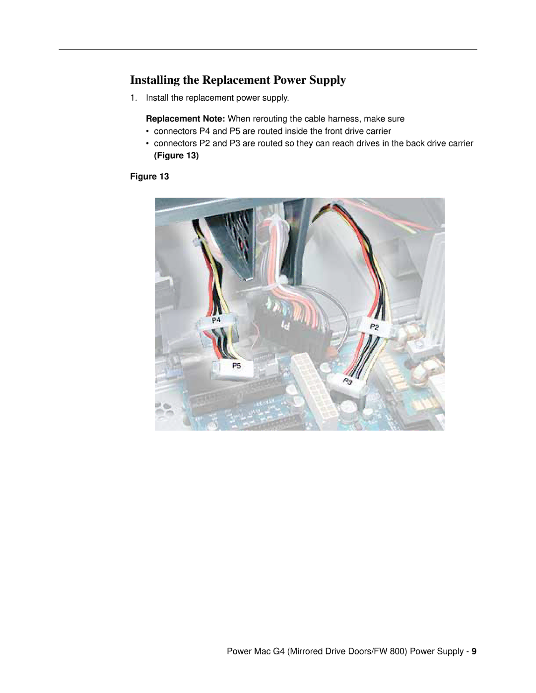 Apple 073-0723 warranty Installing the Replacement Power Supply 