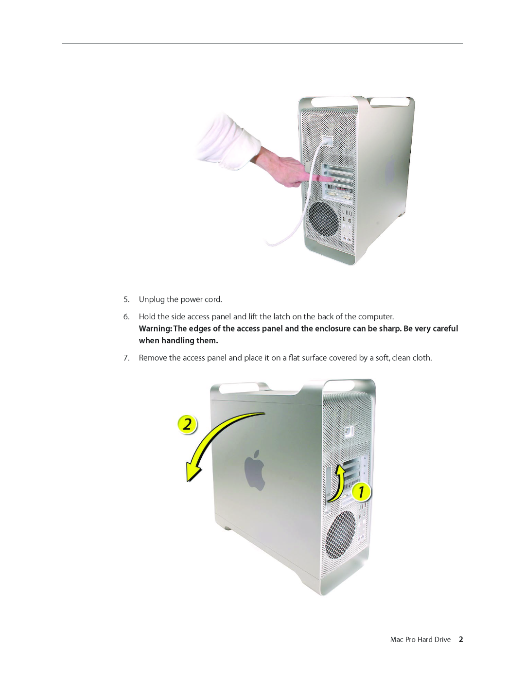 Apple 073-1058 warranty Unplug the power cord 