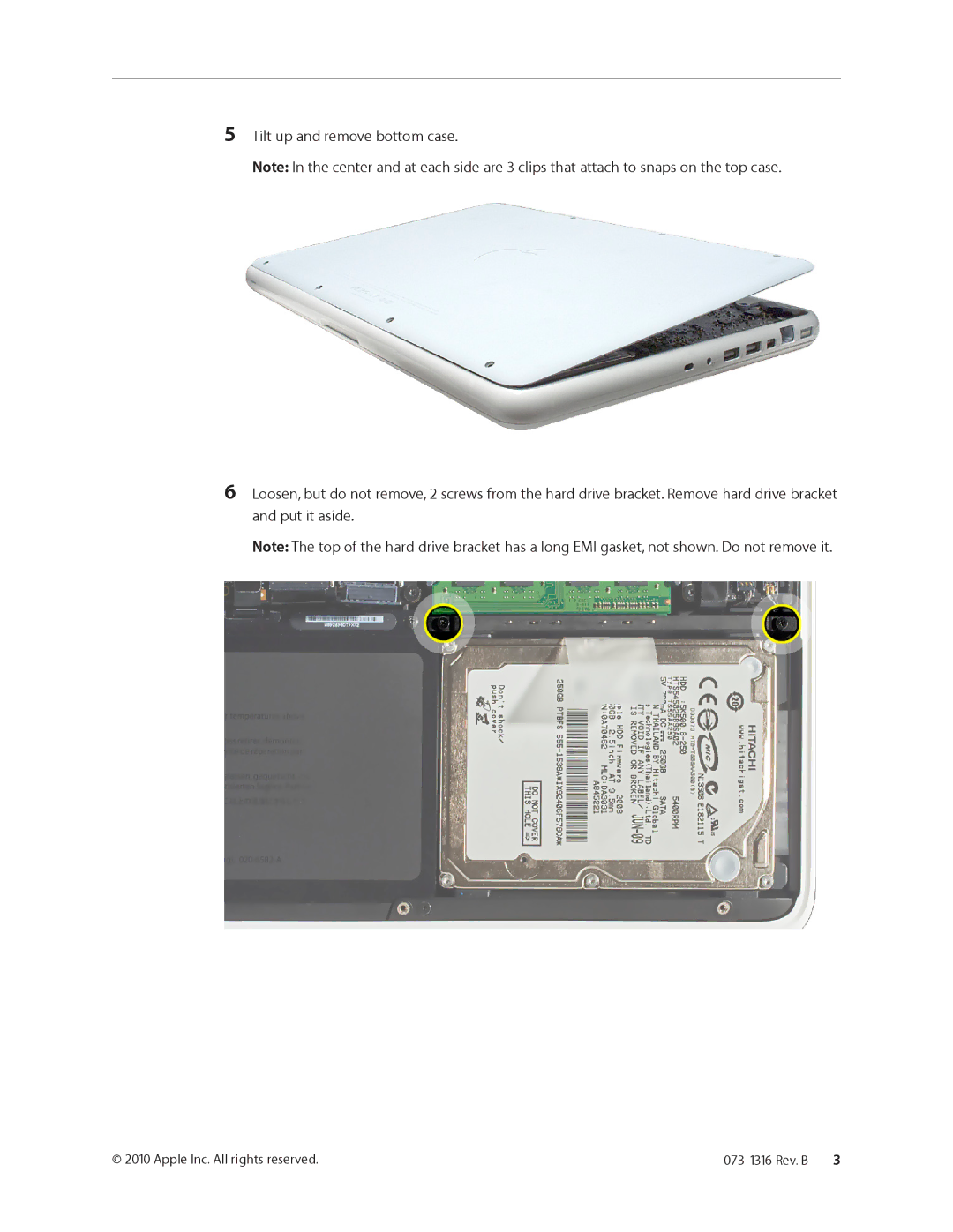 Apple 073-1316 warranty Apple Inc. All rights reserved 