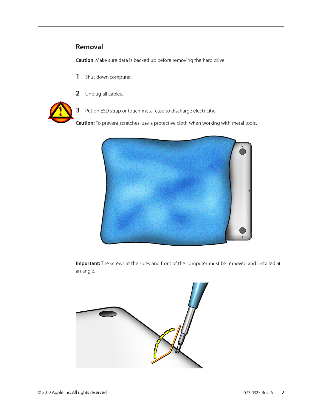 Apple 073-1325 warranty Removal 