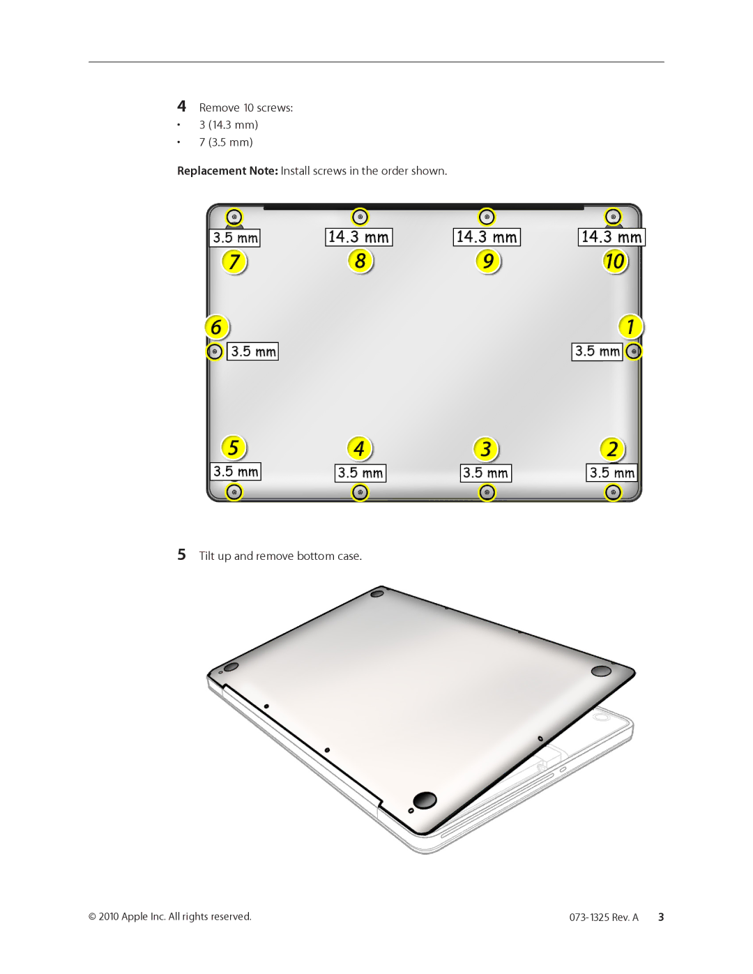 Apple 073-1325 warranty Apple Inc. All rights reserved 