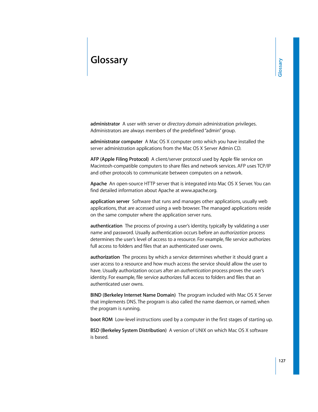Apple 10.3 manual Glossary 