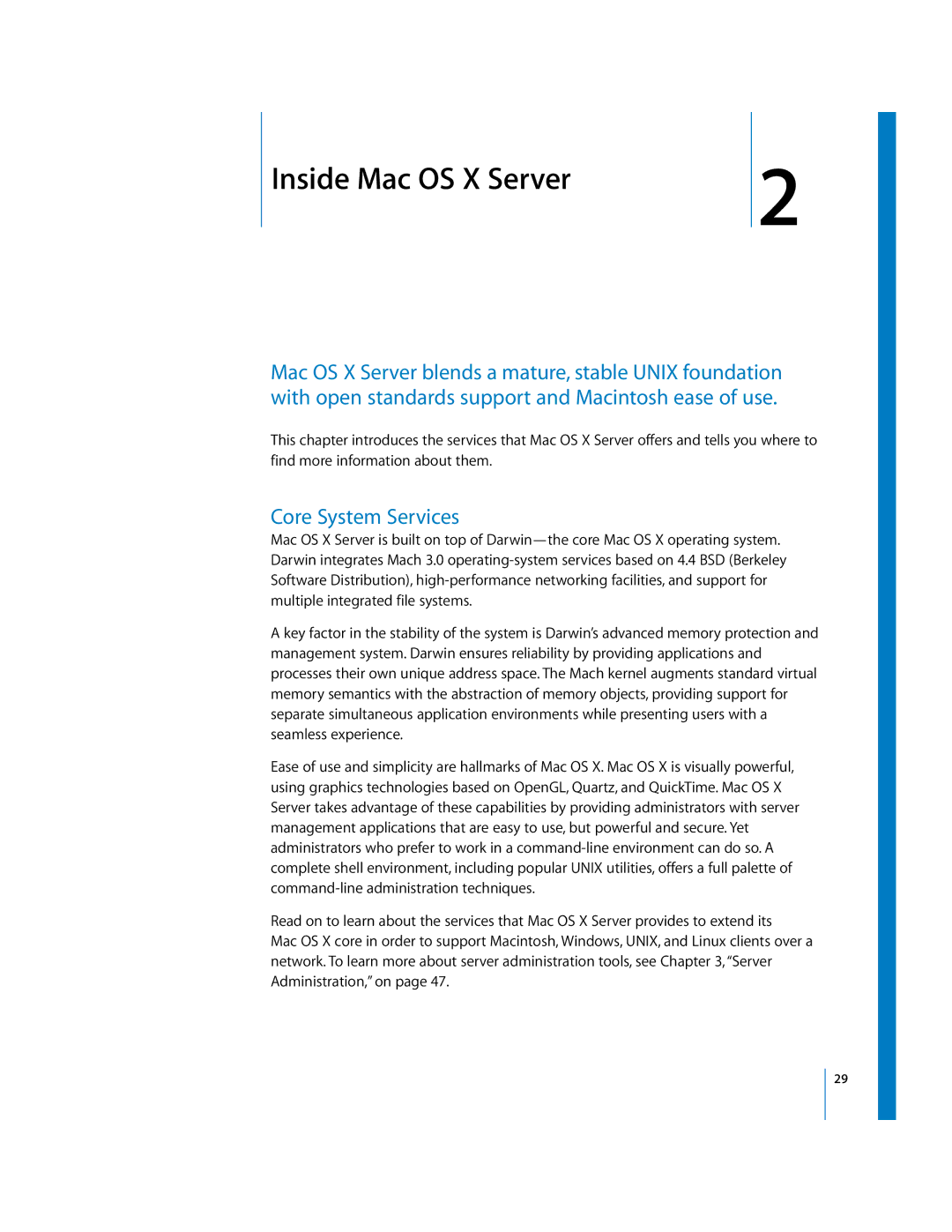 Apple 10.3 manual 2Inside Mac OS X Server, Core System Services 