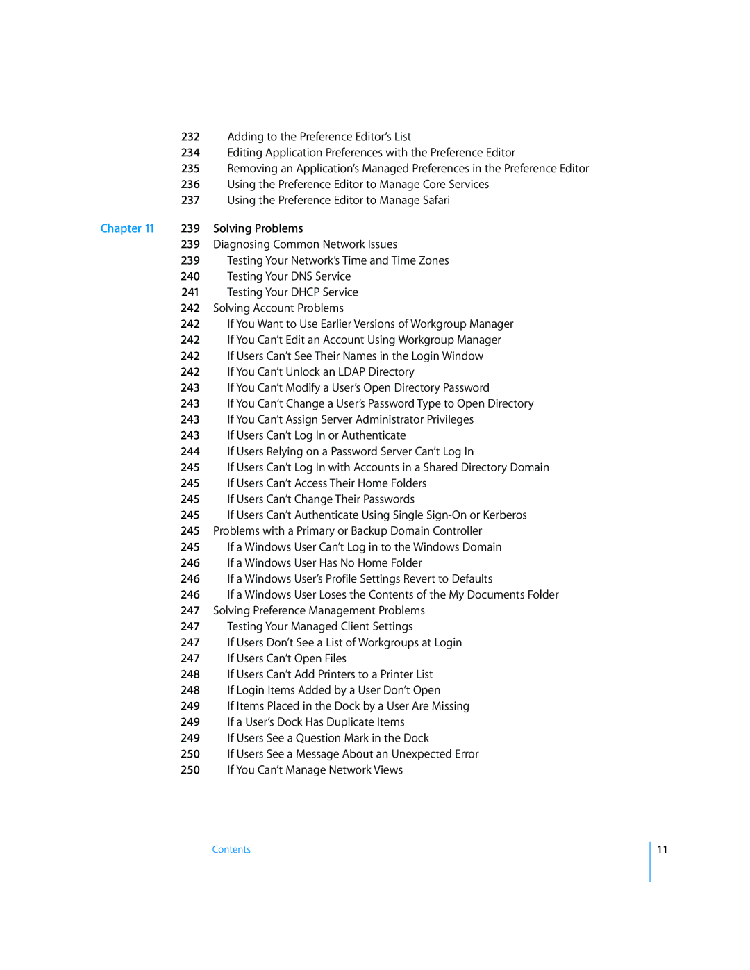 Apple 10.5 Leapard manual If You Can‘t Change a User’s Password Type to Open Directory 