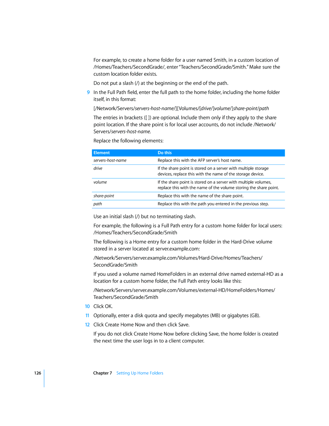 Apple 10.5 Leapard manual Element Do this 