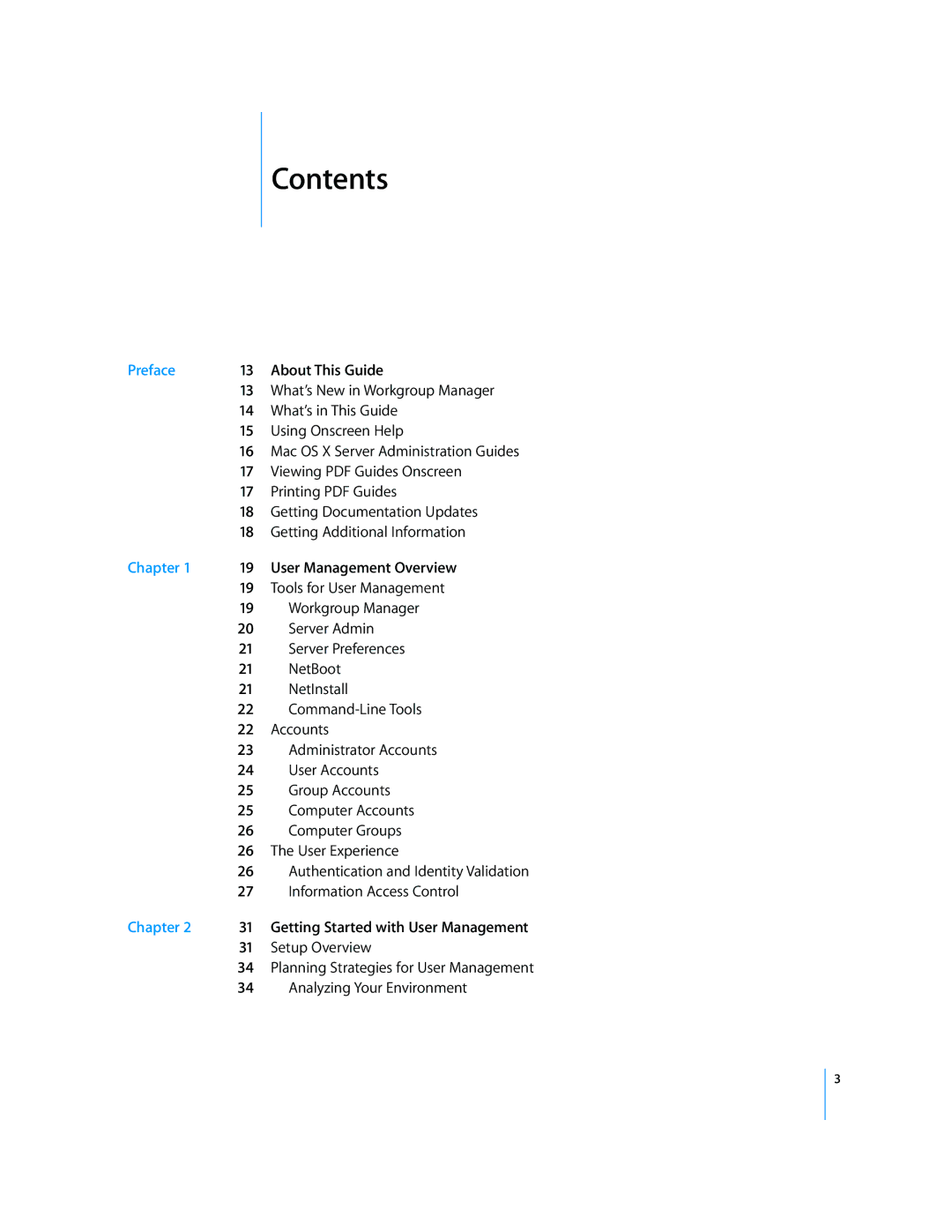 Apple 10.5 Leapard manual Contents 