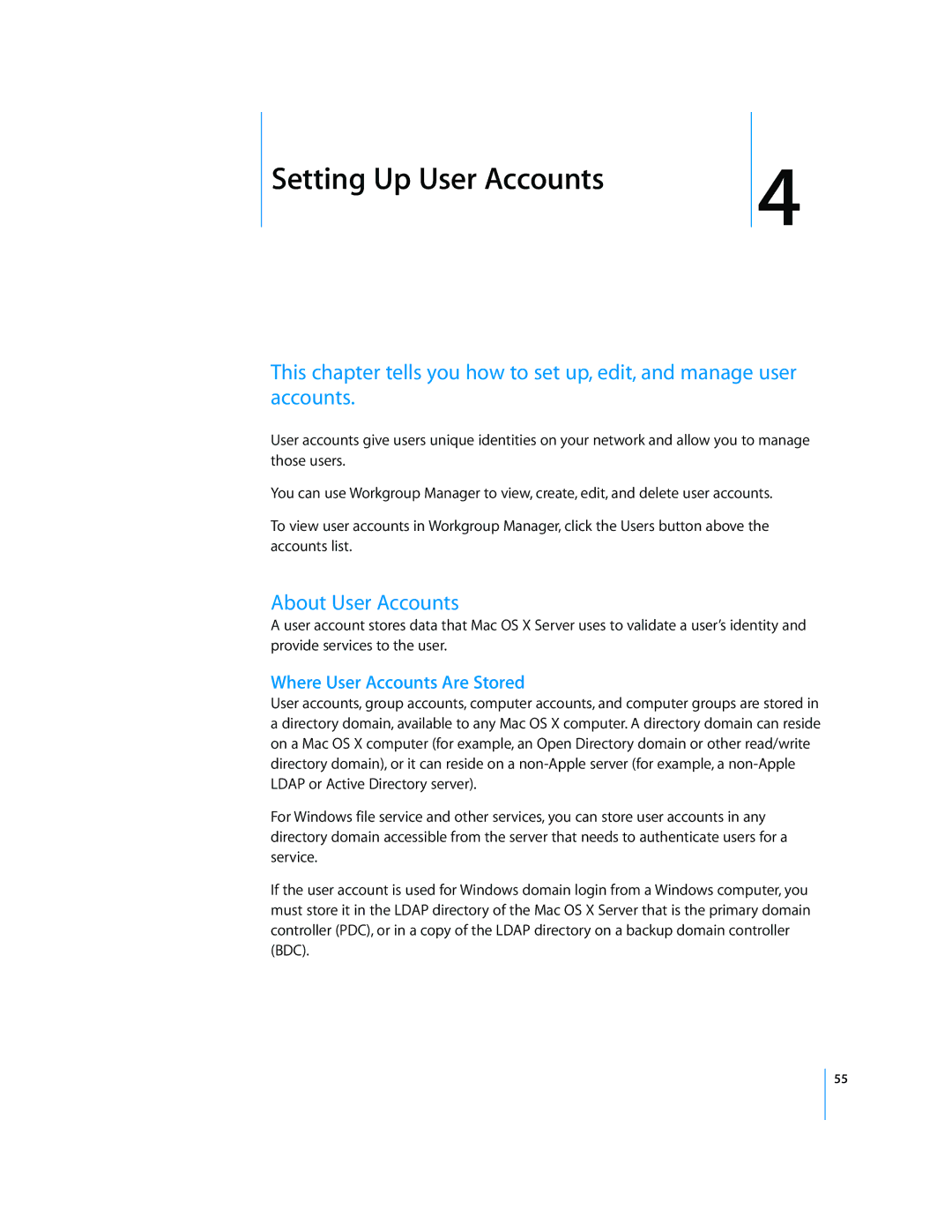 Apple 10.5 Leapard manual About User Accounts, Where User Accounts Are Stored 