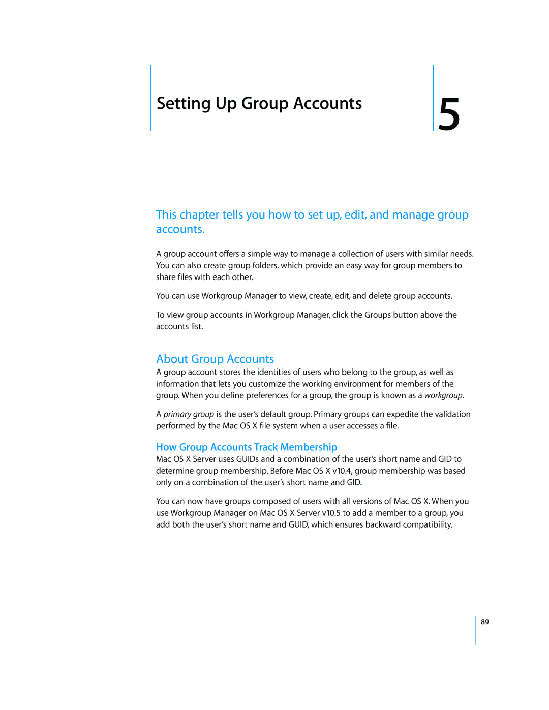 Apple 10.5 Leapard manual About Group Accounts, How Group Accounts Track Membership 