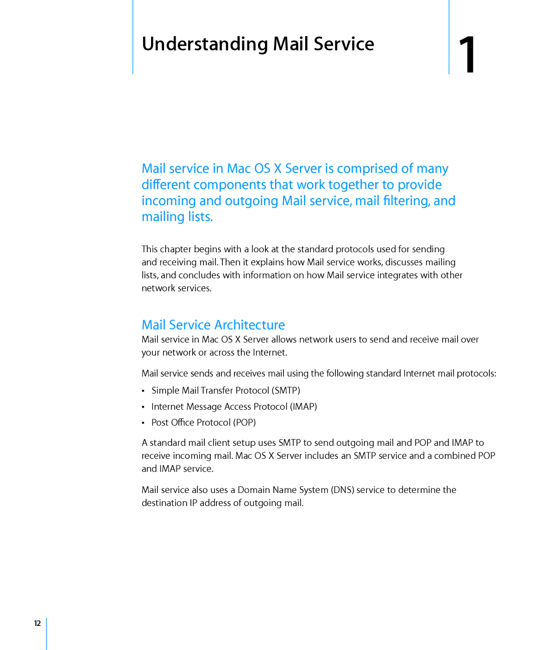 Apple 10.6 manual Understanding Mail Service, Mail Service Architecture 