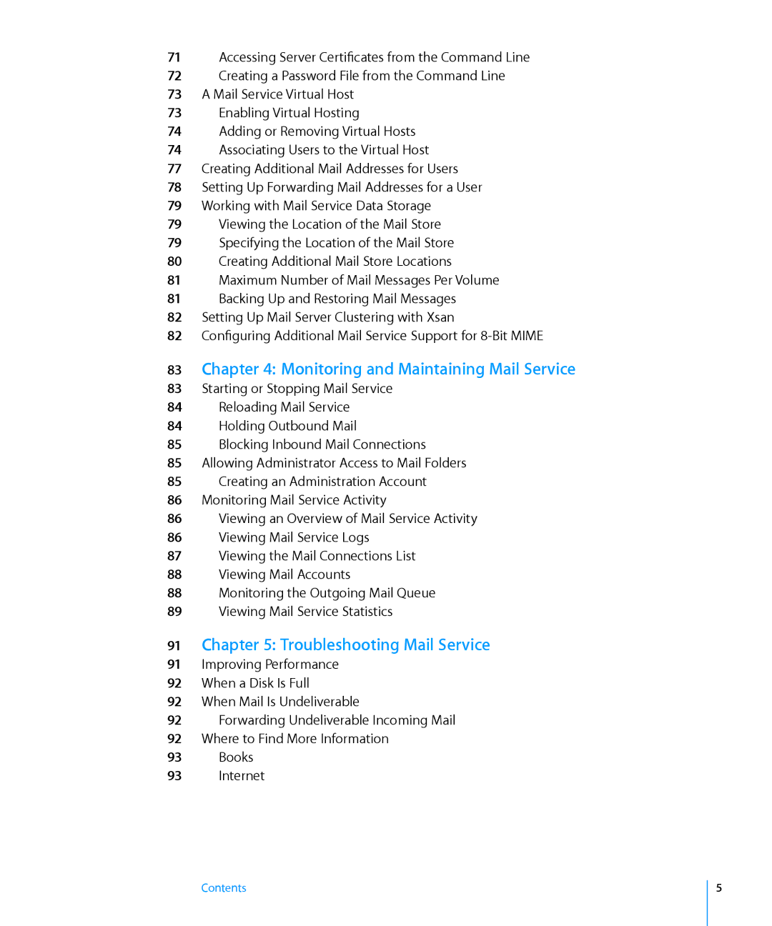 Apple 10.6 manual Monitoring and Maintaining Mail Service, Troubleshooting Mail Service 