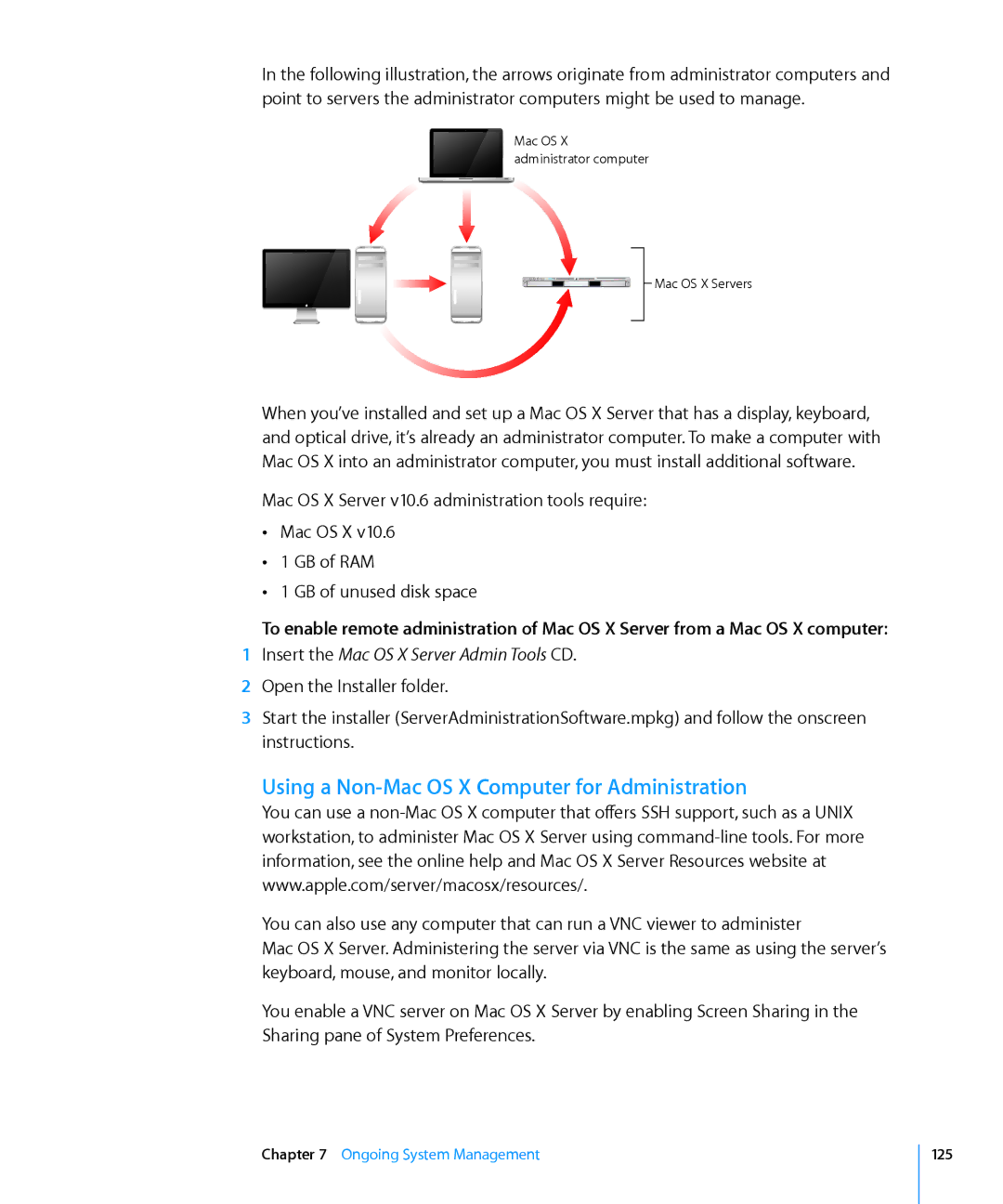 Apple 10.6 manual Using a Non-Mac OS X Computer for Administration, Insert the Mac OS X Server Admin Tools CD 