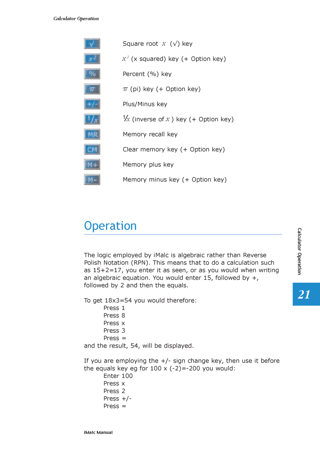 Apple 1.1.2 manual Operation 