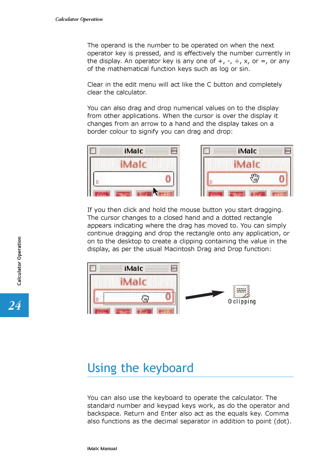 Apple 1.1.2 manual Using the keyboard 