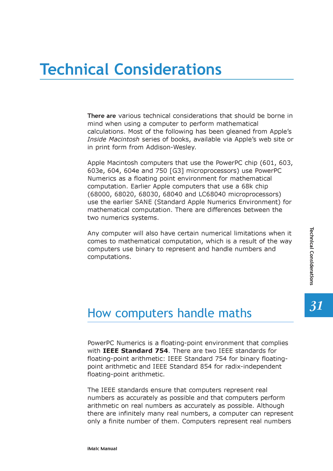 Apple 1.1.2 manual Technical Considerations, How computers handle maths 