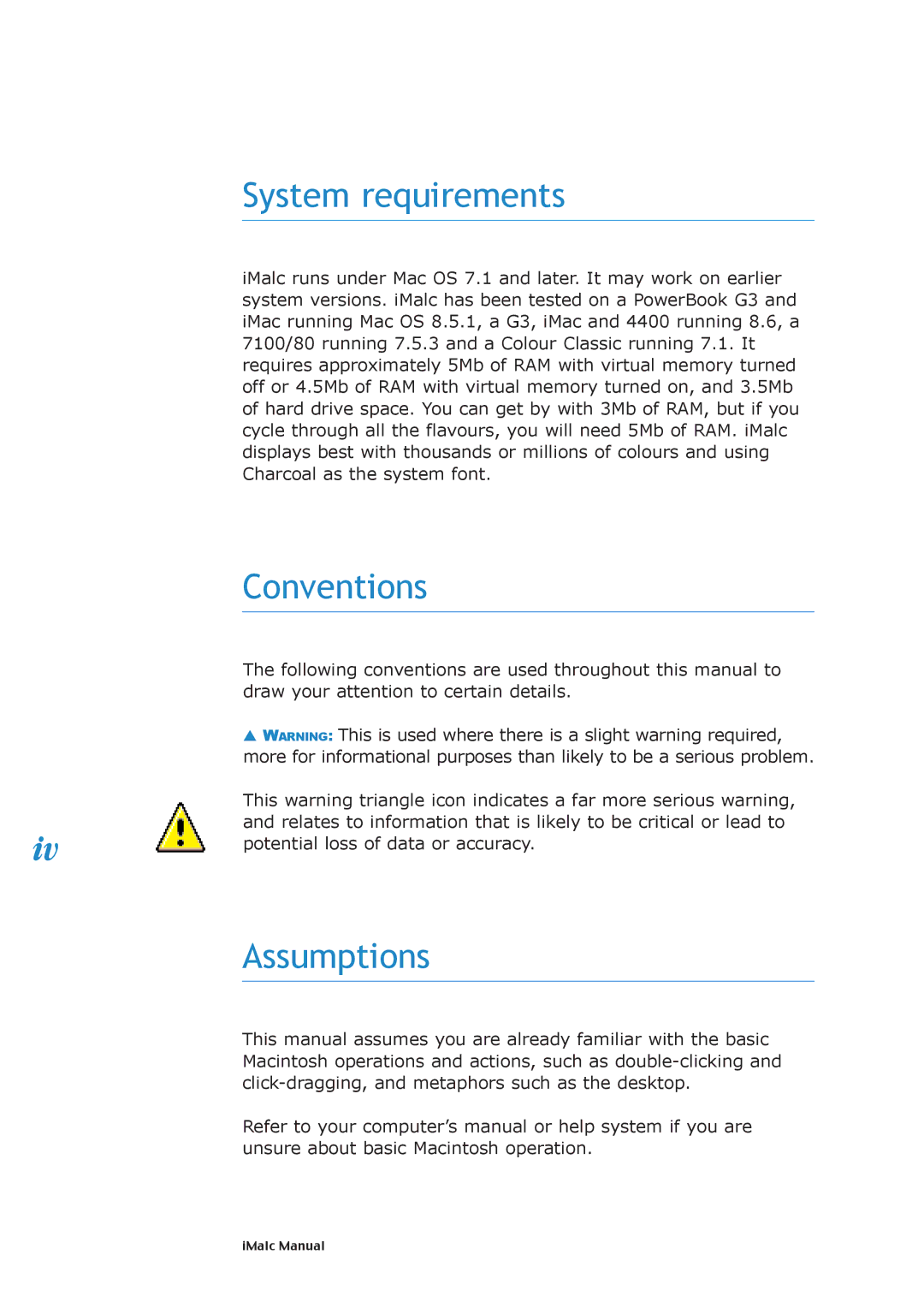 Apple 1.1.2 manual System requirements, Conventions, Assumptions 