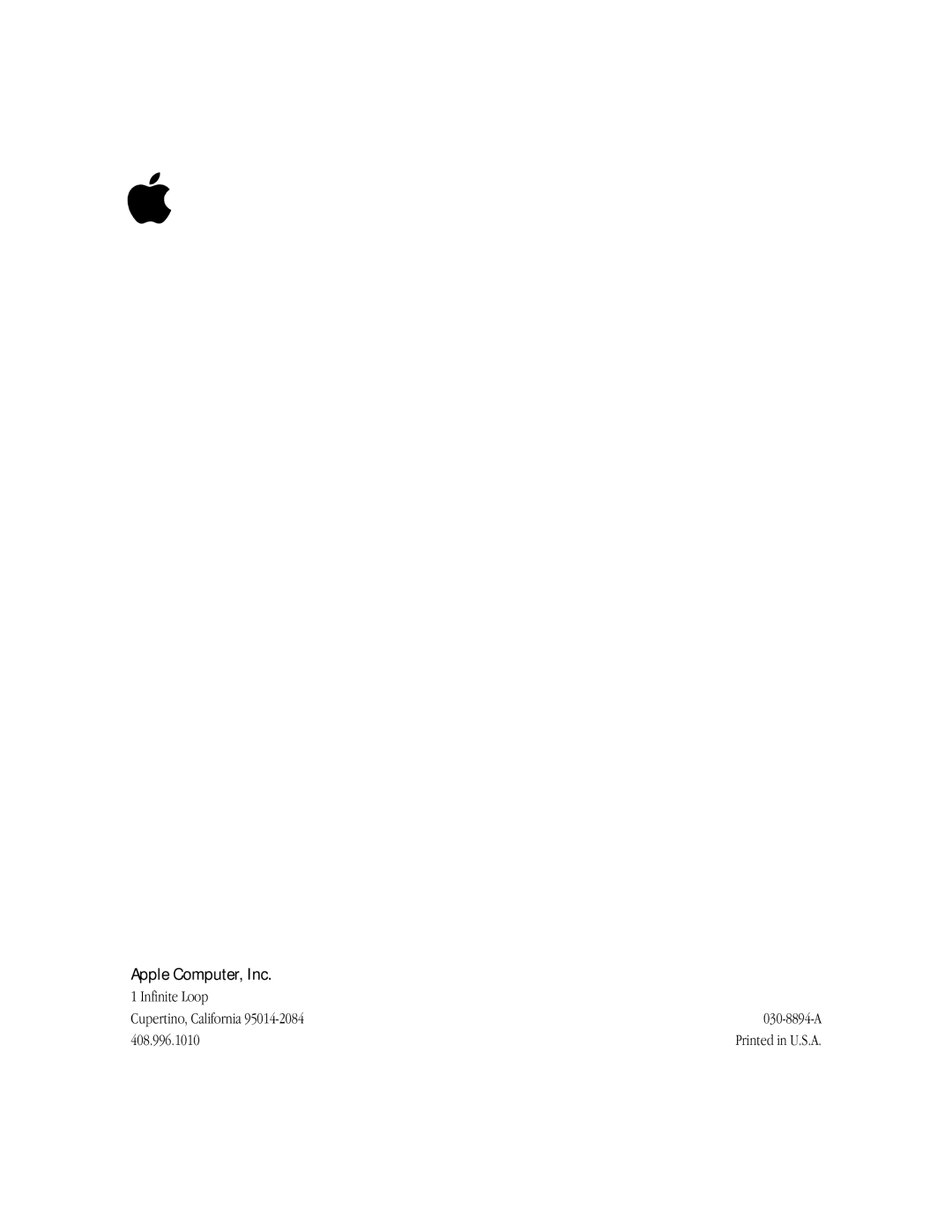 Apple 120 Series user manual Apple Computer, Inc 