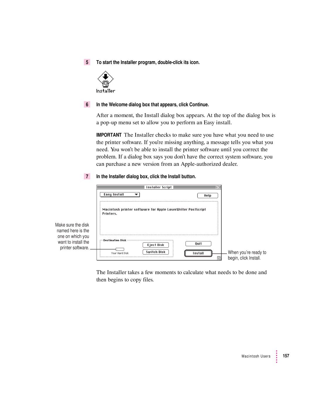 Apple 12/600PS manual Printer software 