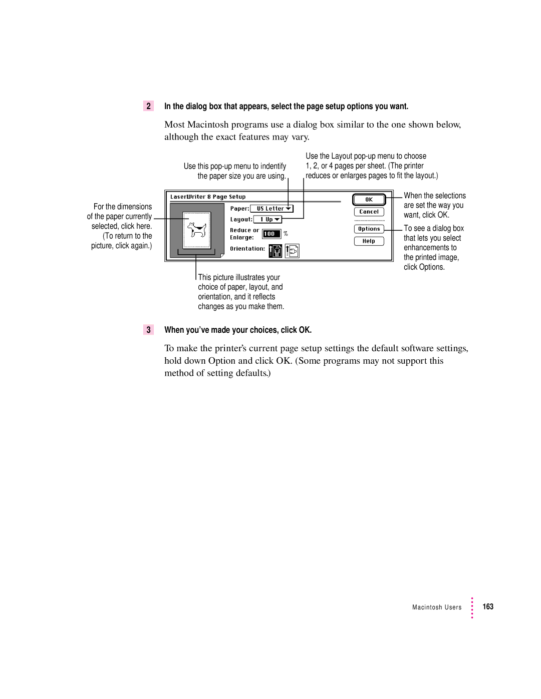 Apple 12/600PS manual When you’ve made your choices, click OK 