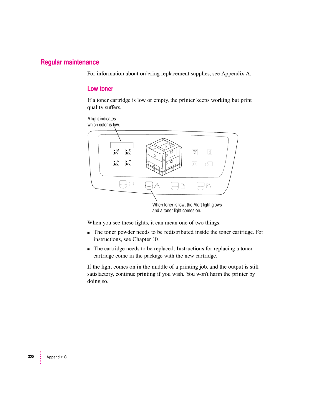 Apple 12/600PS manual Regular maintenance 