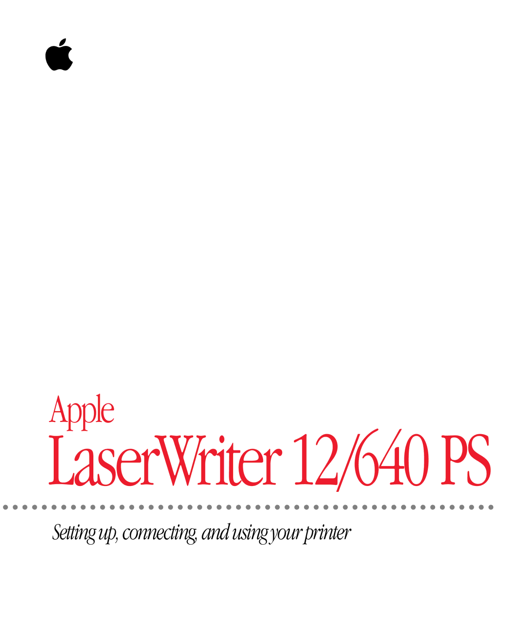 Apple manual LaserWriter12/640PS 