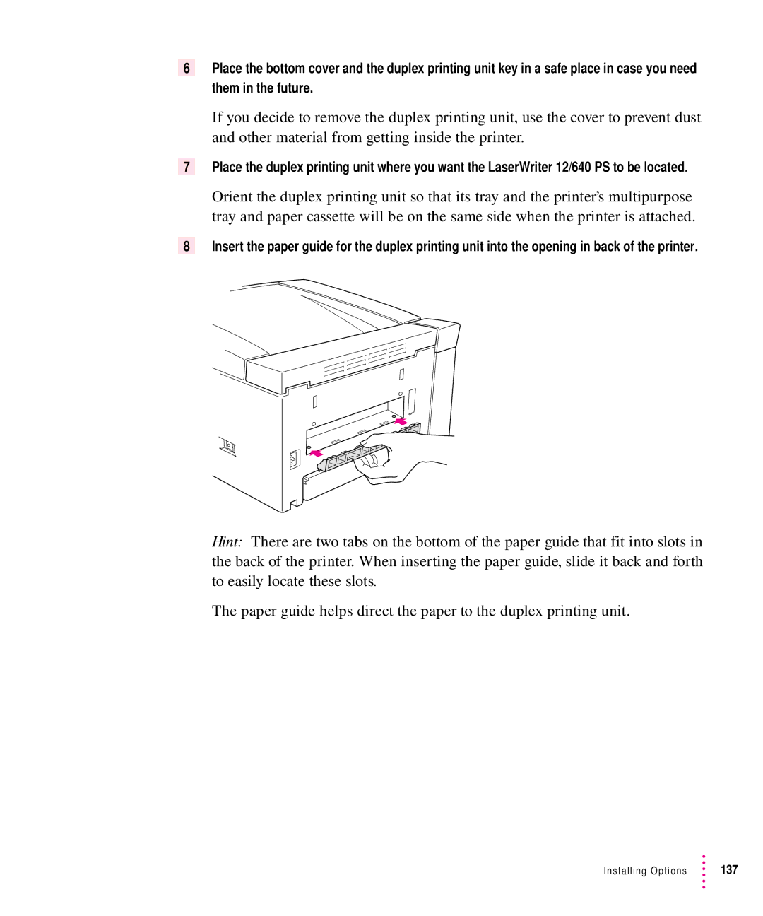 Apple 12/640PS manual 137 